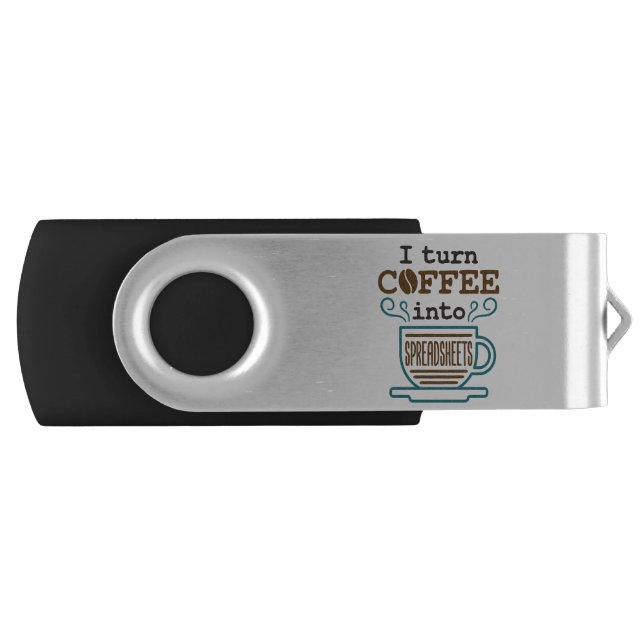 Accountant CPA I Turn Coffee Into Spreadsheets Flash Drive (Front)