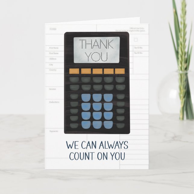 Accountant CPA Tax Bookkeeper Thank You (Front)