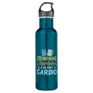 Accountant Crunching Number Is My Cardio Stainless Steel Water Bottle
