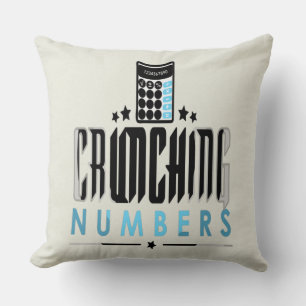 Accountant - Crunching Numbers Throw Pillow
