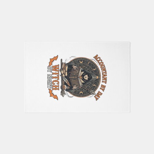 Accountant Day Witch Night Halloween Magic Book_1 Rug