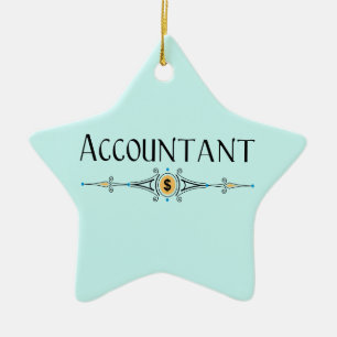 Accountant Decorative Line Ceramic Ornament