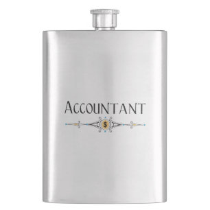Accountant Decorative Line Flask