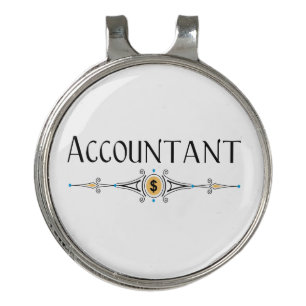 Accountant Decorative Line Golf Hat Clip