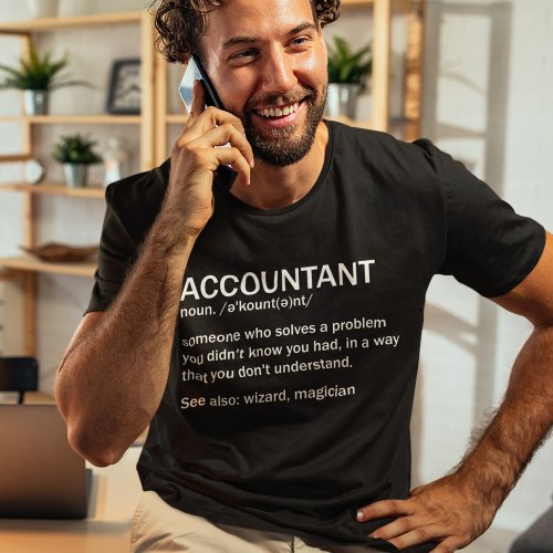 Accountant Definition Funny Accounting Meaning T_Shirt