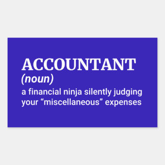 Accountant Definition: Making Sense of Your Mess Rectangular Sticker