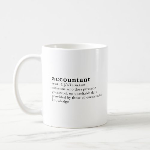 Accountant _ dictionary definition coffee mug
