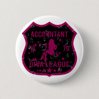 Accountant Diva League Pinback Button
