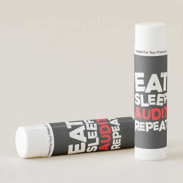Accountant Eat Sleep Audit Lip Balm (Front)