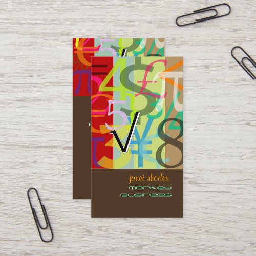 Accountant Financial AdvisorDIY background color Business Card