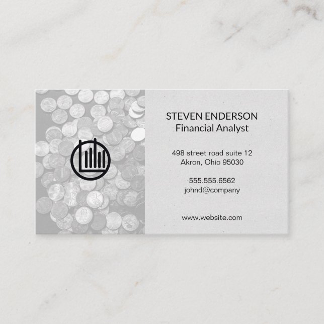 Accountant | Financial Money Manager Business Card (Front)