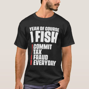 Accountant Fish Bookkeeper Balance Tax Inspector T-Shirt