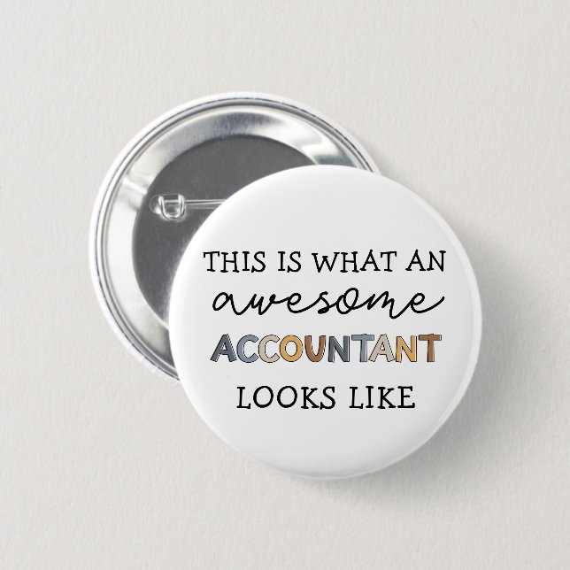 Accountant Funny Awesome Accountant CPA Gift Button (Front & Back)