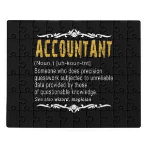 Accountant Funny Definition Custom Gift Jigsaw Puzzle