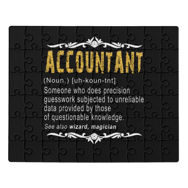 Accountant Funny Definition Custom Gift Jigsaw Puzzle (Puzzle Horizontal)