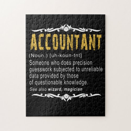 Accountant Funny Definition Custom Gift Jigsaw Puzzle