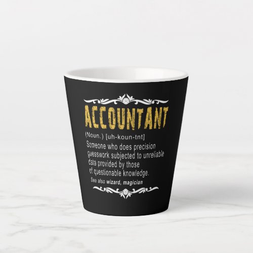 Accountant Funny Definition Custom Gift Latte Mug