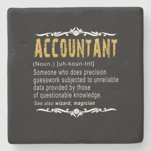 Accountant Funny Definition Custom Gift Stone Coaster