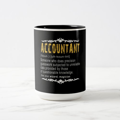 Accountant Funny Definition Custom Gift Two_Tone Coffee Mug