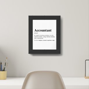 Accountant Funny Definition Framed Art