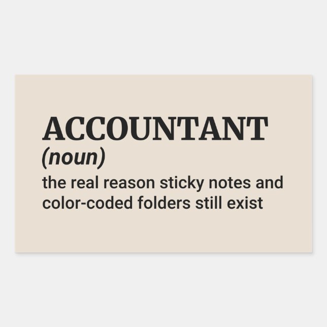 Accountant - Funny Definition Rectangular Sticker (Front)