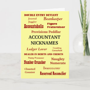 Accountant   Funny Nicknames   Thank You