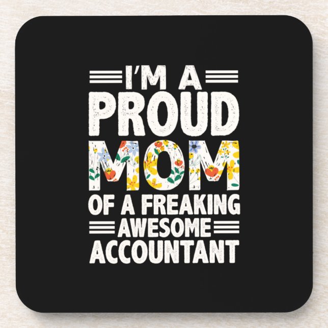 Accountant Gift | A Freaking Awesome Accountant Beverage Coaster (Front)