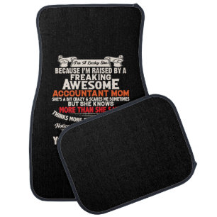 Accountant Gift Awesome Accountant Mom Car Floor Mat