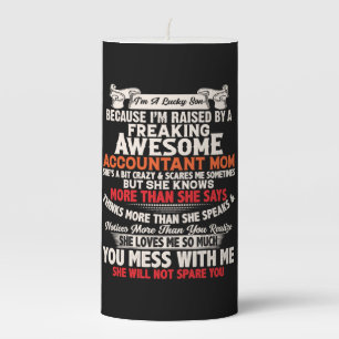 Accountant Gift Awesome Accountant Mom Pillar Candle