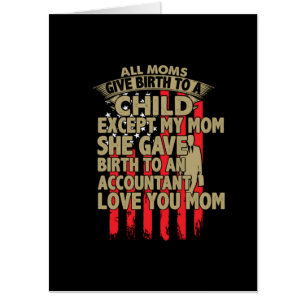 Accountant Gift Birth To An Accountant Card
