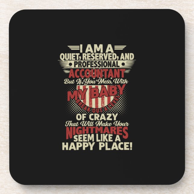 Accountant Gift | I Am A Professional Accountant Beverage Coaster (Front)