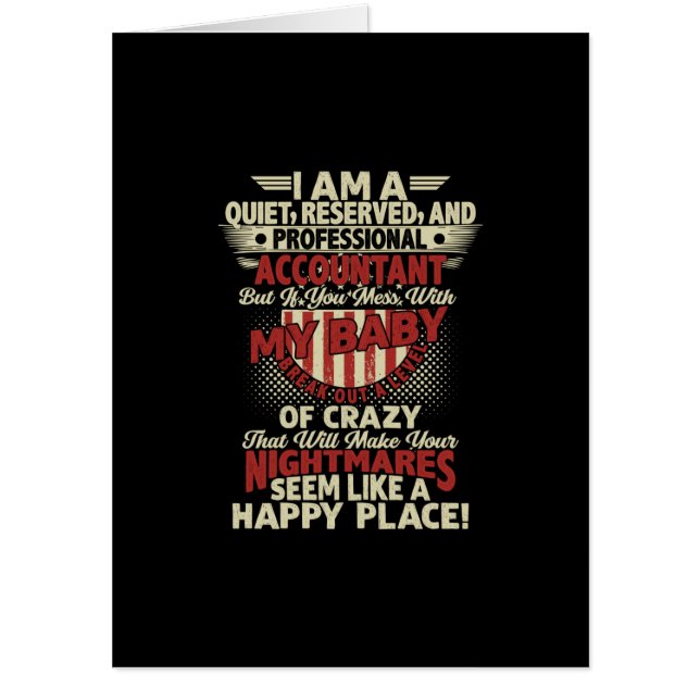 Accountant Gift | I Am A Professional Accountant Card (Front)