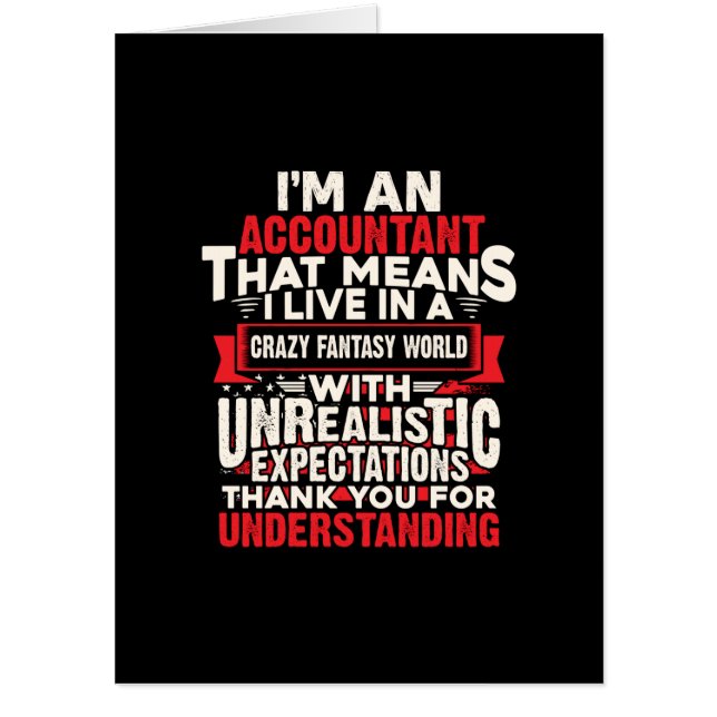 Accountant Gift | I Am An Accountant Card (Front)
