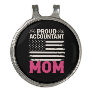 Accountant Gift   Proud Accountant Mom Golf Hat Clip