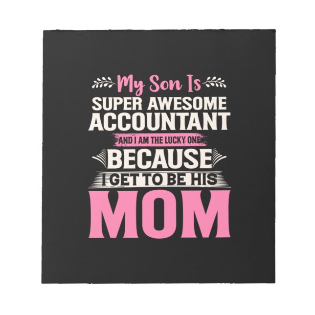 Accountant Gift | Super Awesome Accountant Notepad (Front)