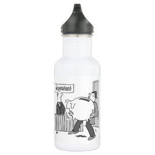 Accountant has a Client with Giant Piggy Bank Stainless Steel Water Bottle