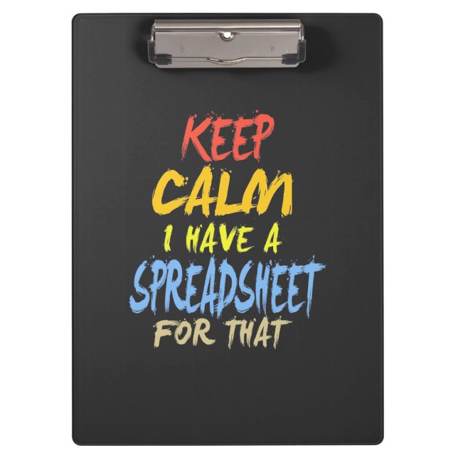 Accountant Have A Spreadsheet For That Clipboard (Front)