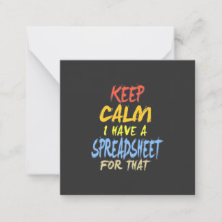 Accountant Have A Spreadsheet For That Note Card