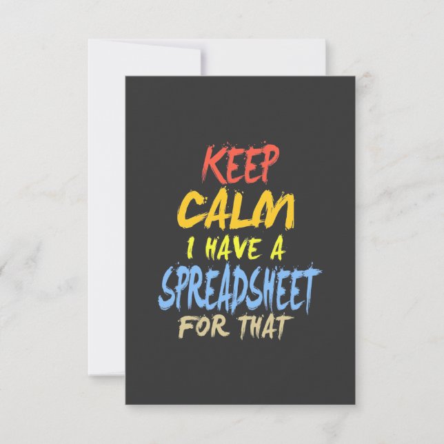 Accountant Have A Spreadsheet For That Thank You Card (Front)