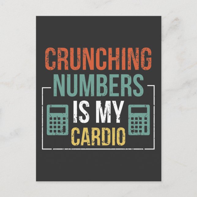 Accountant Humor Accounting Number Calculator Postcard (Front)