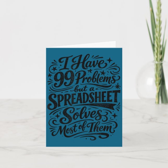 Accountant humor spreadsheet data analyst card (Front)
