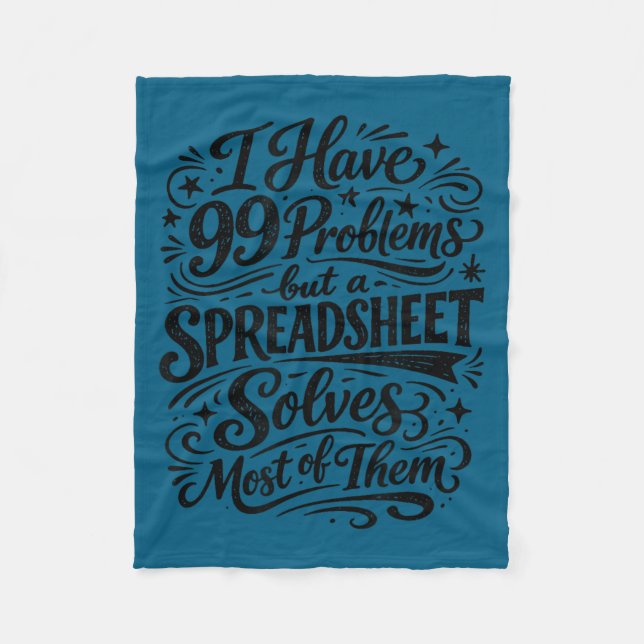 Accountant humor spreadsheet data analyst fleece blanket (Front)