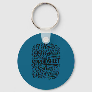 Accountant humor spreadsheet data analyst keychain