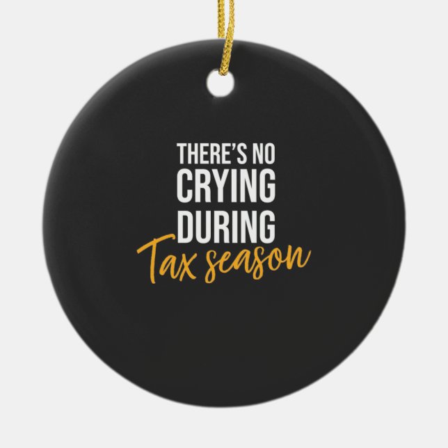 Accountant In Tax Season Ceramic Ornament (Front)