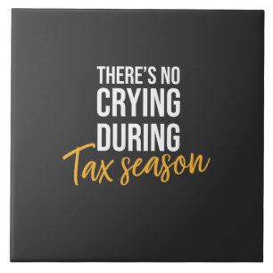 Accountant In Tax Season Ceramic Tile