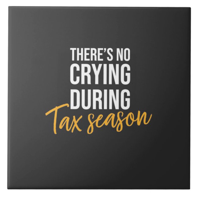 Accountant In Tax Season Ceramic Tile (Front)