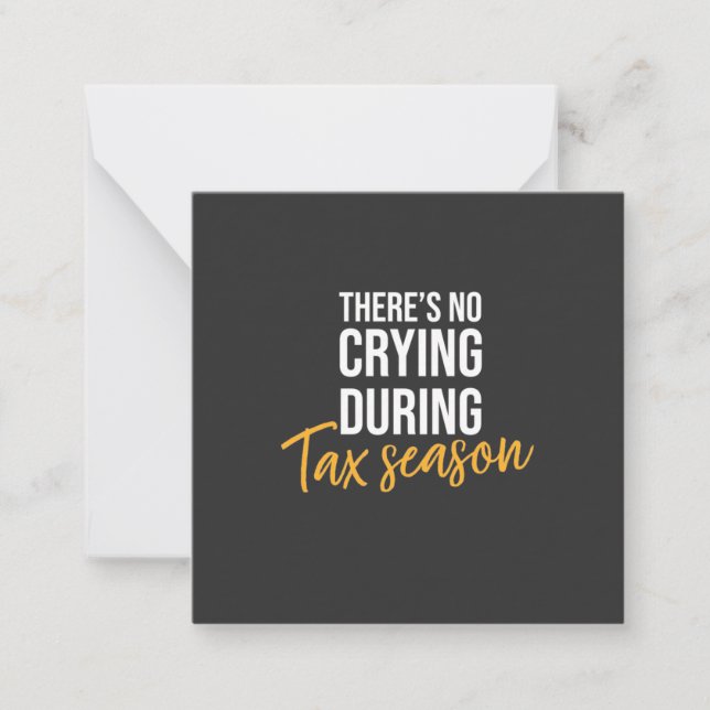 Accountant In Tax Season Note Card (Front)