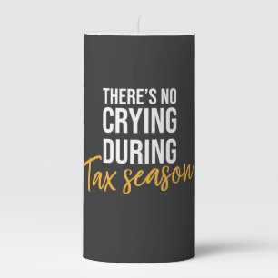 Accountant In Tax Season Pillar Candle