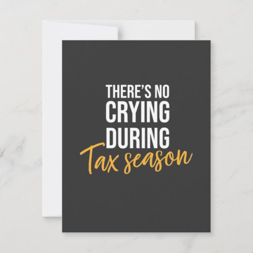 Accountant In Tax Season Thank You Card