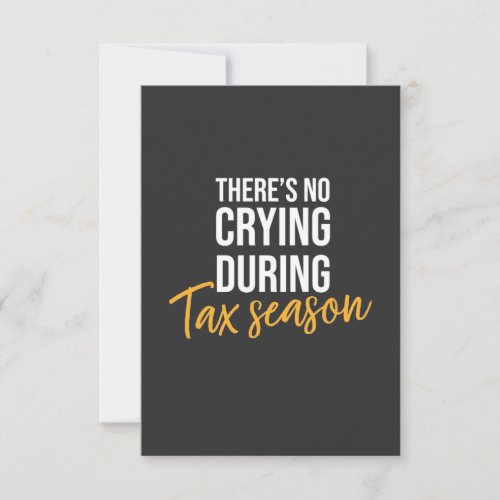 Accountant In Tax Season Thank You Card